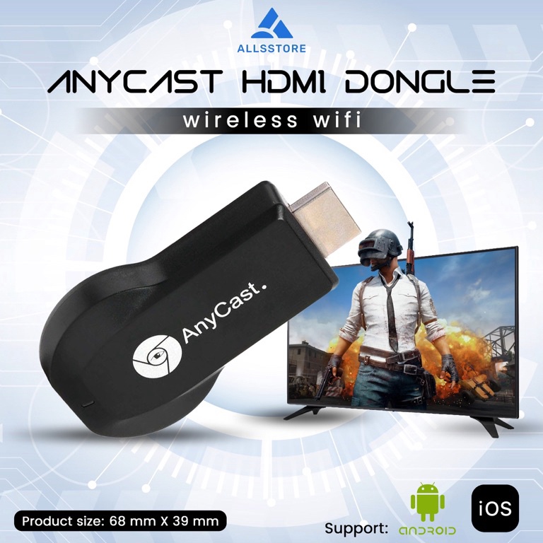 KODE B82K ANYCAST HDMI DONGLE WIFI DISPLAY  MIRACAST HP KE TV  ALAT PENGHUBUNG HP KE TV LED  TV WIRE