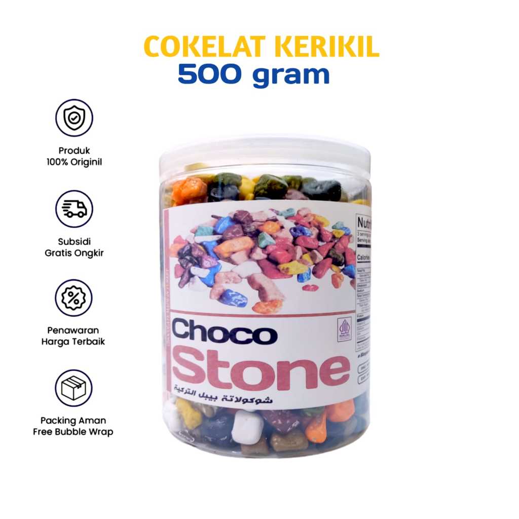 

Cokelat Kerikil Turki Premium 500gram I Coklat Batu Arab I Choco Stone