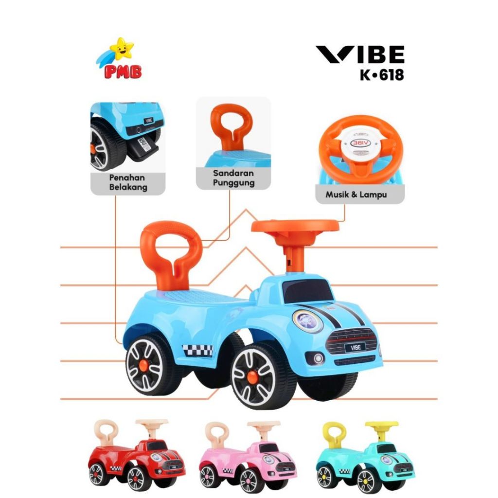 RIDE ON PMB K 618 K 616 RIDE ON EXOTIC MINI BUS ET-3108 MOBIL DUDUK BUS MUSIK