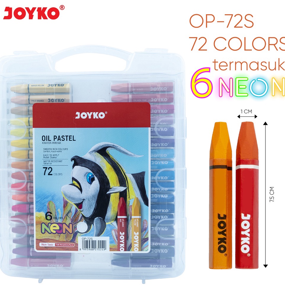 

KODE G35O crayon JOYKO 72 WarnaOil pastel krayon minyak JOYKO