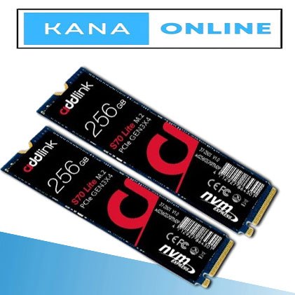 Addlink S70 Lite 256GB SSD NVMe PCIe 3x4 M.2 SSD M.2 2280