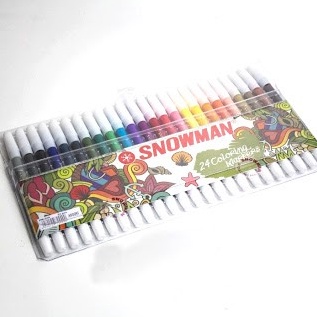 

KODE N72H Spidol Loos Kecil Snowman set 24 Warna