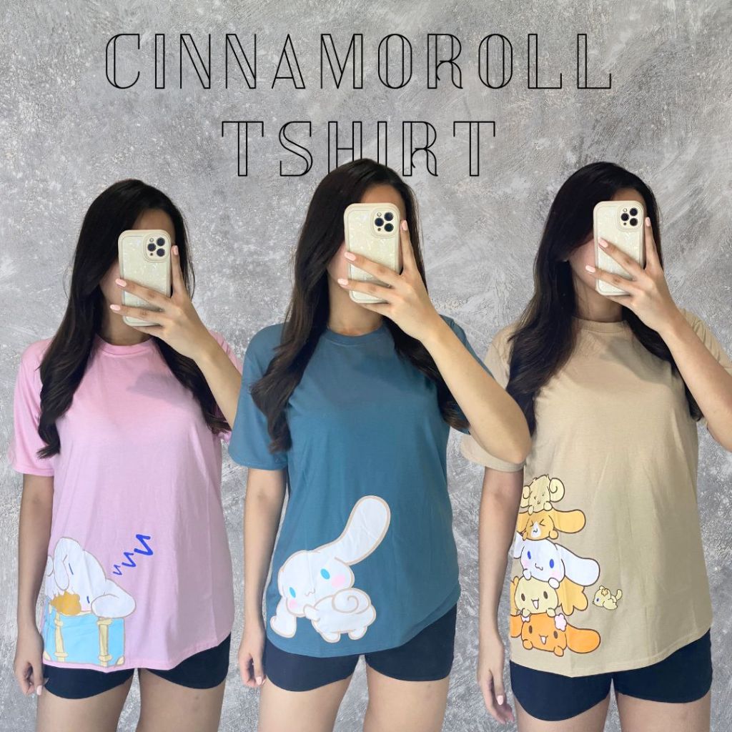 Kaos Cinnamoroll Tshirt | Kaos Wanita Overisize Bigsize Jumbo | Kaos Unisex | Kaos Banjarmasin Ready