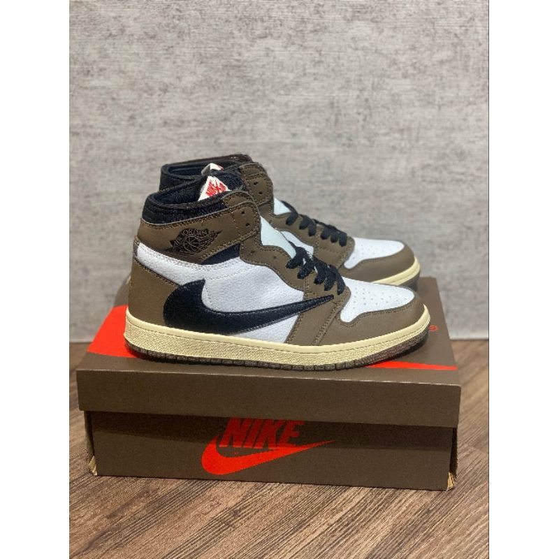 Sepatu Sneakers Nk Air Jordan 1 OG X Travis Scott Cactus Jack