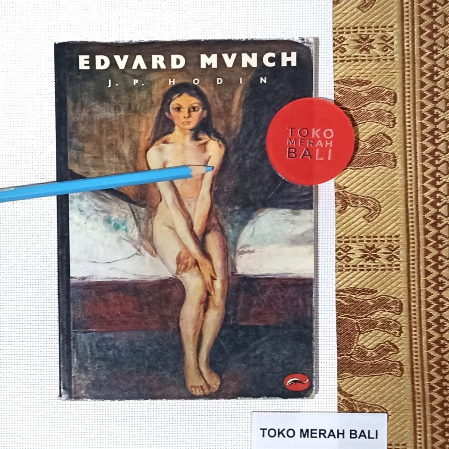 Buku original biografi Edvard Munch pelukis The Scream, JP Hodin, buku seni rupa aliran ekspresionis