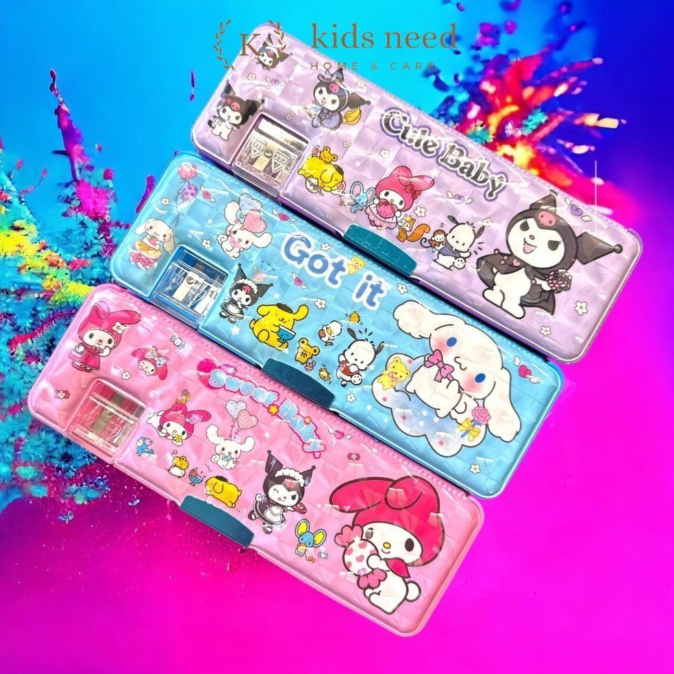 

Promo Menarik Tempat Pensil Magnet Karakter 2 Sisi Kotak Pensil Magnet Karakter Dengan Rautan Mini Pensil Case Sanrio Kuromi Hologram Lucu
