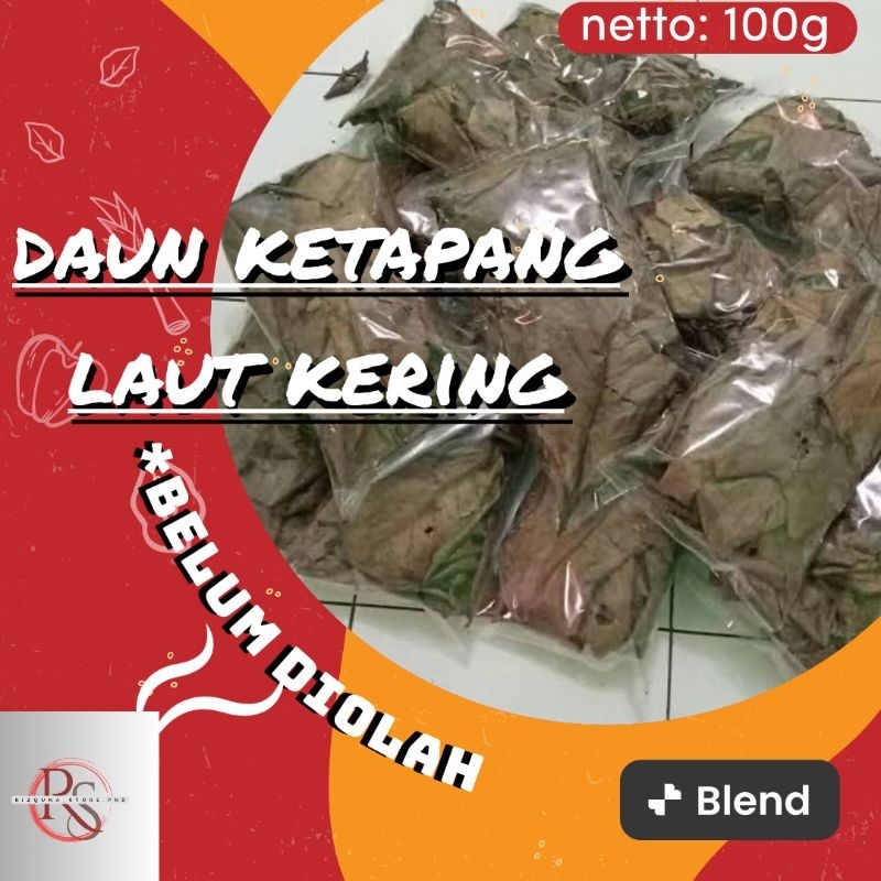 

daun ketapang laut kering kemasan 100g (belum di olah)