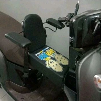kursi jok boncengan +SANDARAN anak honda scoopy karakter lartun