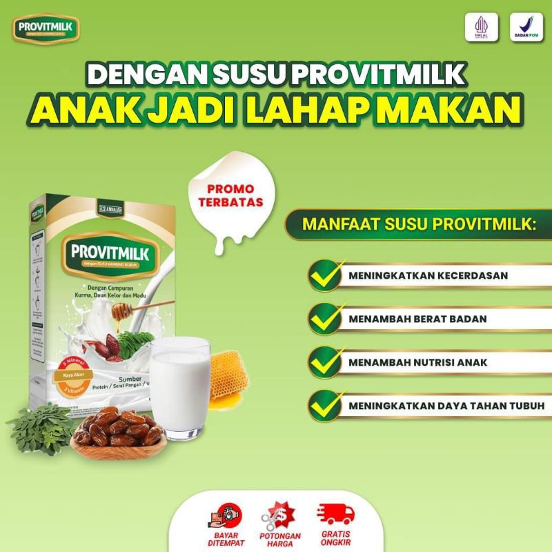 

PROVITMILK SUSU ETAWA BUBUK EXTRA DAUN KELOR 200g / SOLUSI TEPAT ATASI PERSENDIAN GOMILK COKLAT 100% ASLI 200g