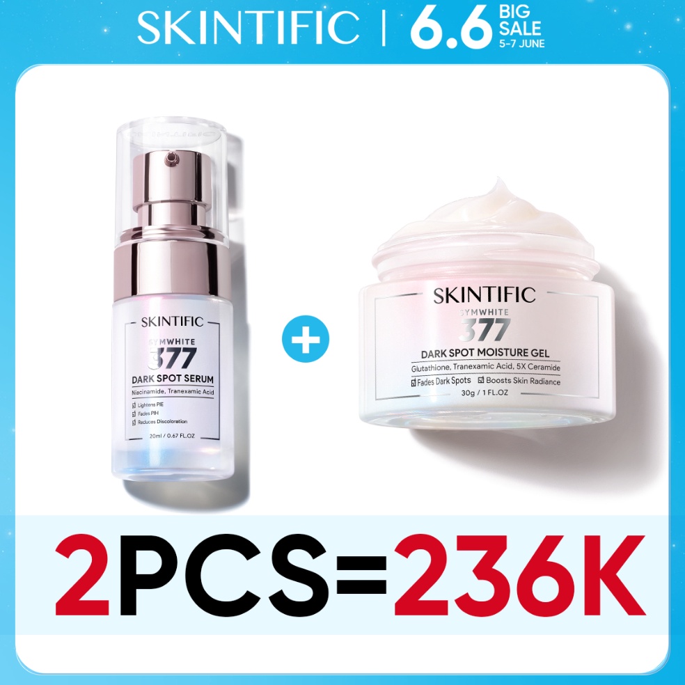 SKINTIFIC 2PCS Set Brightening  Anti Dark Spot Paket Skincare Niacinamide 1 Brightening Serum  Symwh