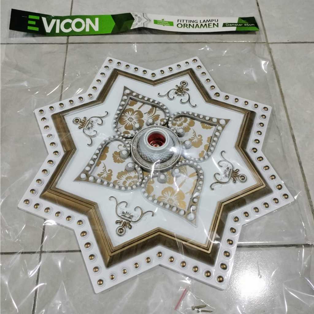 FITTING HIAS PLAFON ORNAMEN 45CM-FITTING BESAR-FITING LAMPU BESAR 45CM