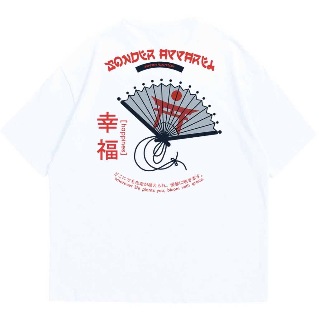SONDER Oversized Tshirt | Kaos Oversize Pria dan Wanita | Sonder Japan Series White 030