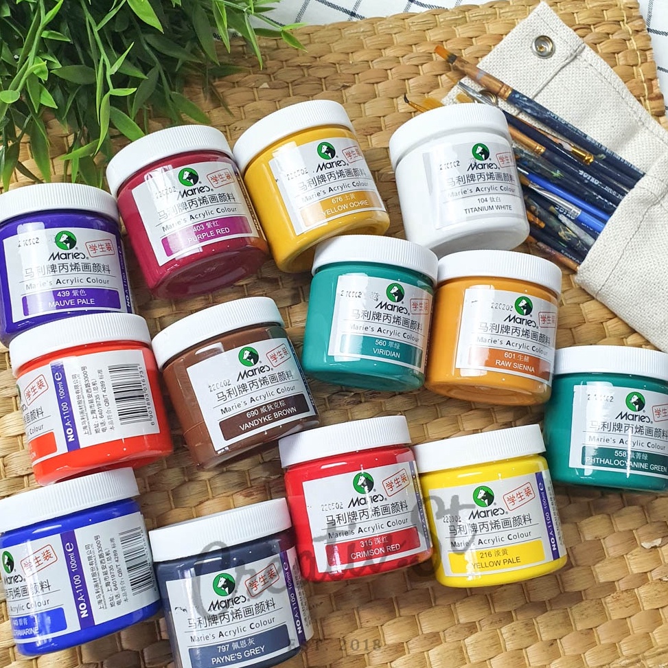 

Ready Maries Acrylic Paint 1 ml Acrylic Colour Satuan Cat Lukis Akrilik