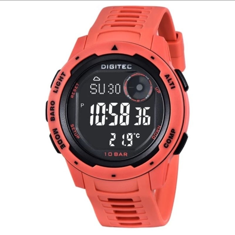 Jam tangan pria digitec outdoor DS8100 ds 8100 original merah compass barometer altimeter