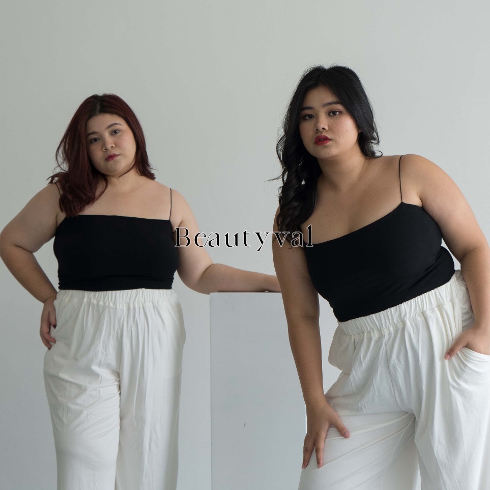 Dijamin Laris  NARA TANK TOP BASIC BIG SIZE WANITA SQUARE CROP TOP TANKTOP POLOS JUMBO