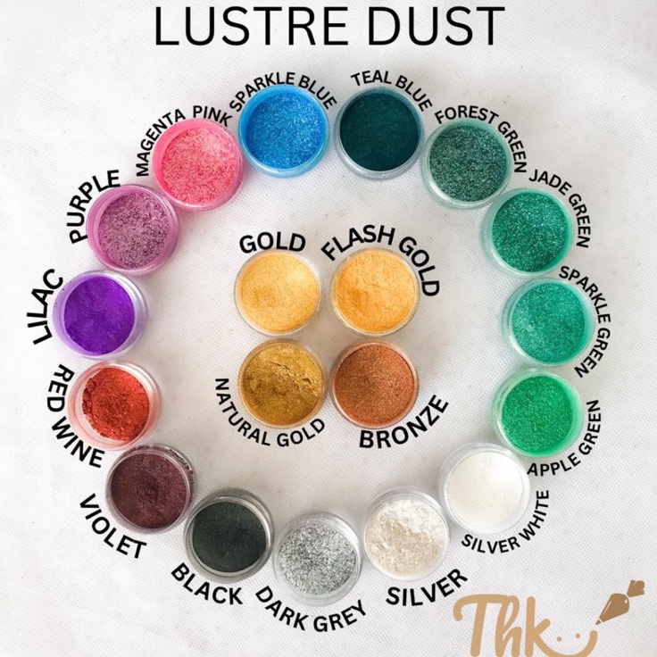 

PRODUK KKEJQ 2gr Lustre Luster Dust Serbuk Bubuk Glitter EDIBLE Untuk Makanan Minuman MH