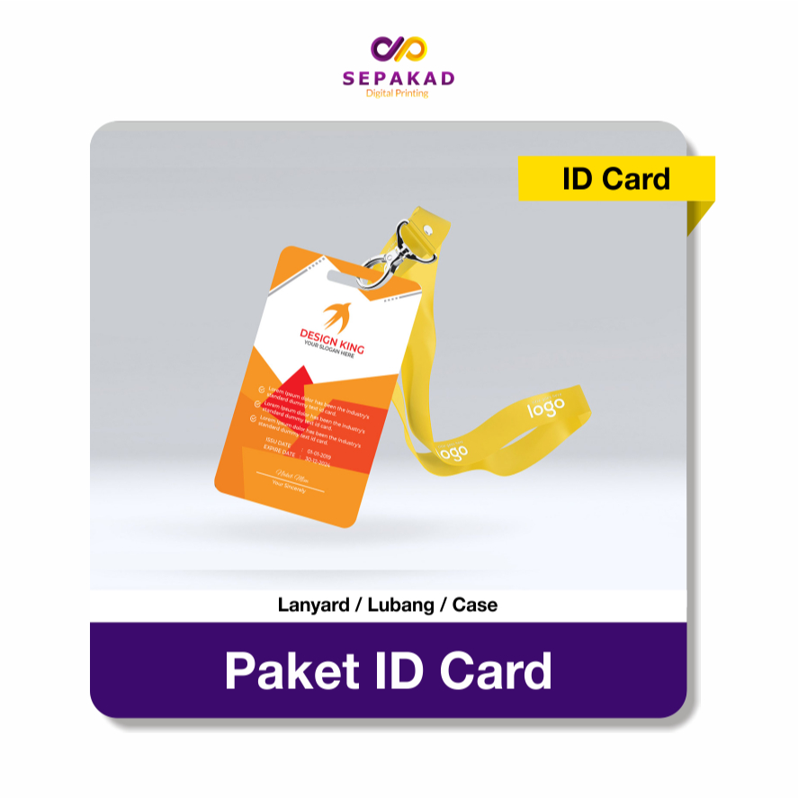 

Paket Cetak ID Card / Paket ID Card Lanyard / ID Card Lubang