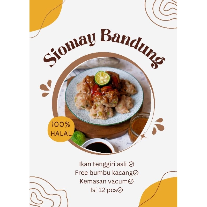 

Siomay batagor Bandung ikan tenggiri isi 12 pcs halal frozen beku dimsum bumbu kacang