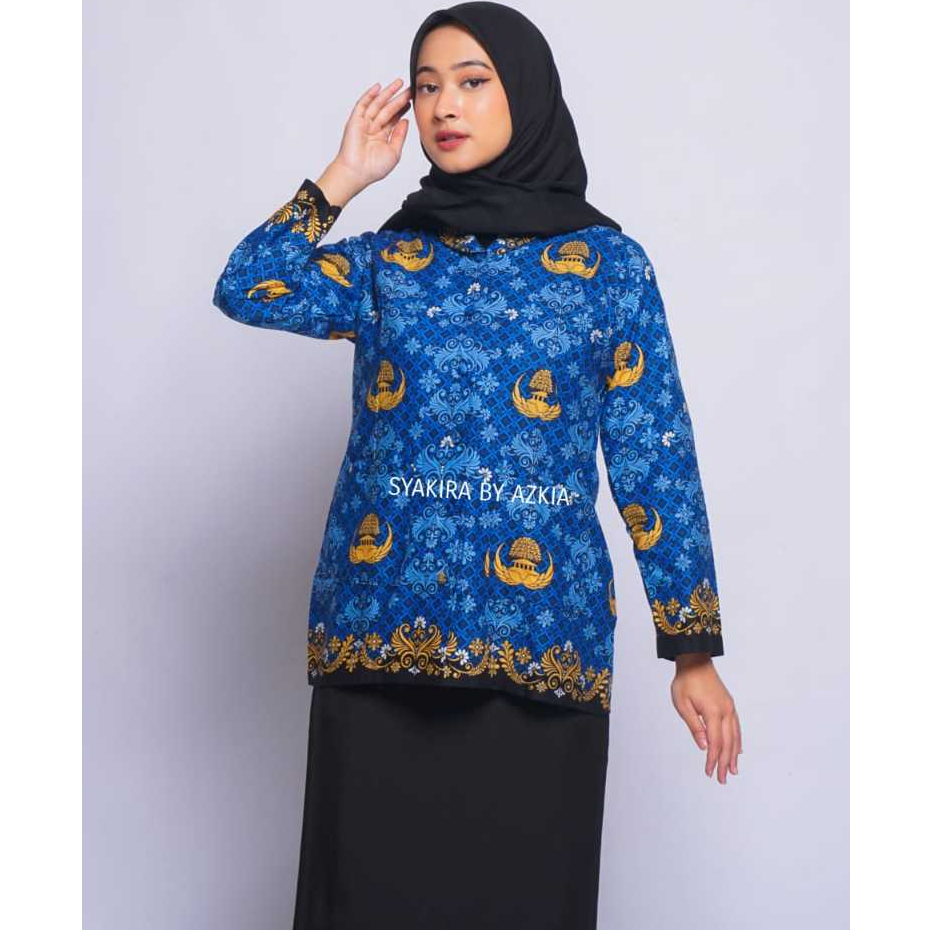 Baju kerja wanita baju pria New batik korpri nasional 2025 terbaru reguler katun 100% c50s syakira