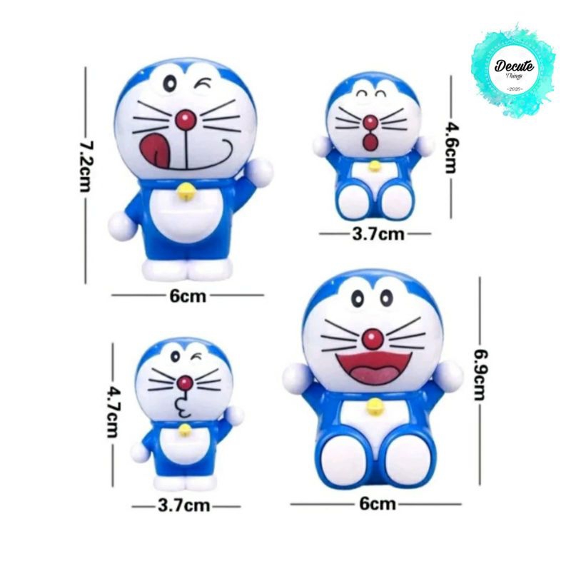 1 SET ISI 4 Topper Cake Doraemon/ Hiasan Kue Doraemon/ Doraemon Topper