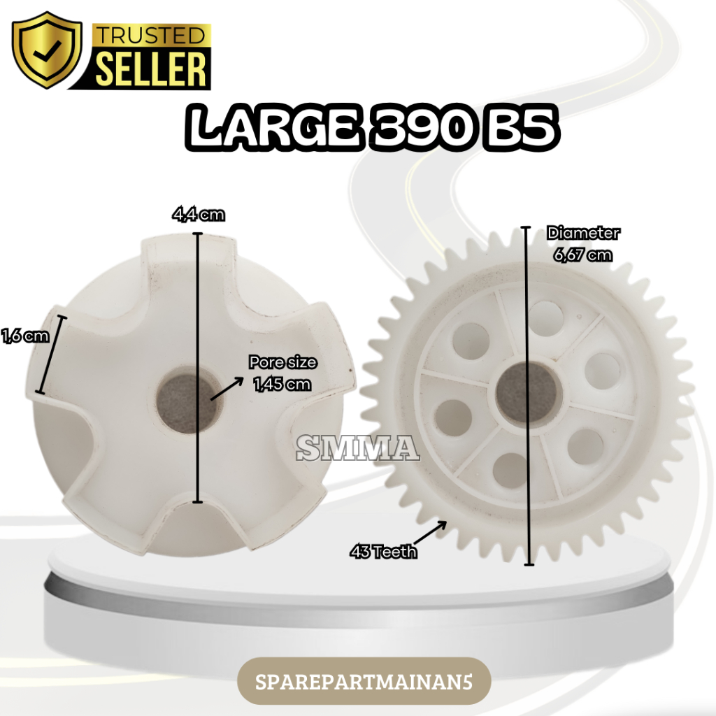 SMA5 || Gearbox 390 Type Large kembang 5 Gear Pliko / Gearbox/ motor Mobil aki mainan