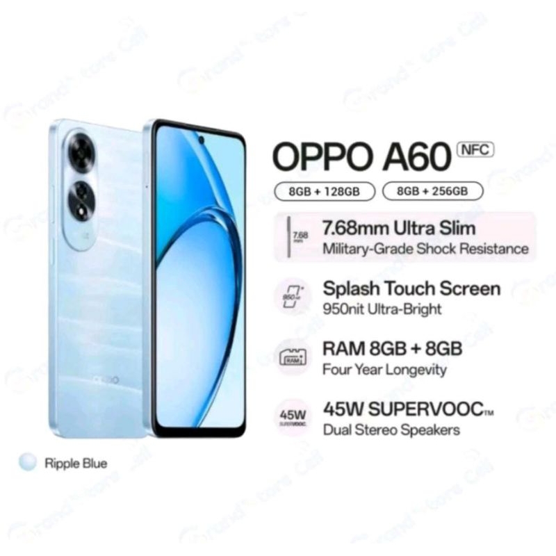 OPPO A60 RAM 8/128GB NFC RESMI OPPO INDONESIA