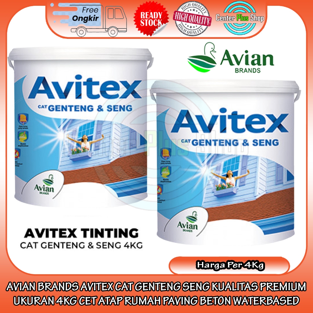 AVIAN BRANDS AVITEX CAT GENTENG SENG KUALITAS PREMIUM UKURAN 4KG 4KILOGRAM CET ATAP RUMAH PAVING BET
