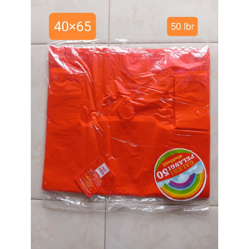50lbr/kresek jumbo merah 02×40×65/ kresek galeri pelangi tebal
