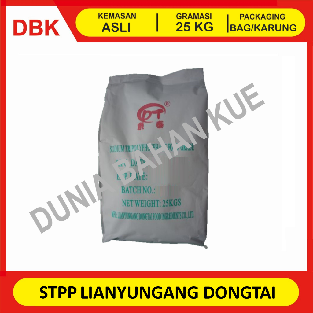 

SODIUM TRIPOLYPHOSPHATE FG LIANYUNGANG DONGTAI - 1 BAG 25 KG / STPP LIANYUNGANG DONGTAI