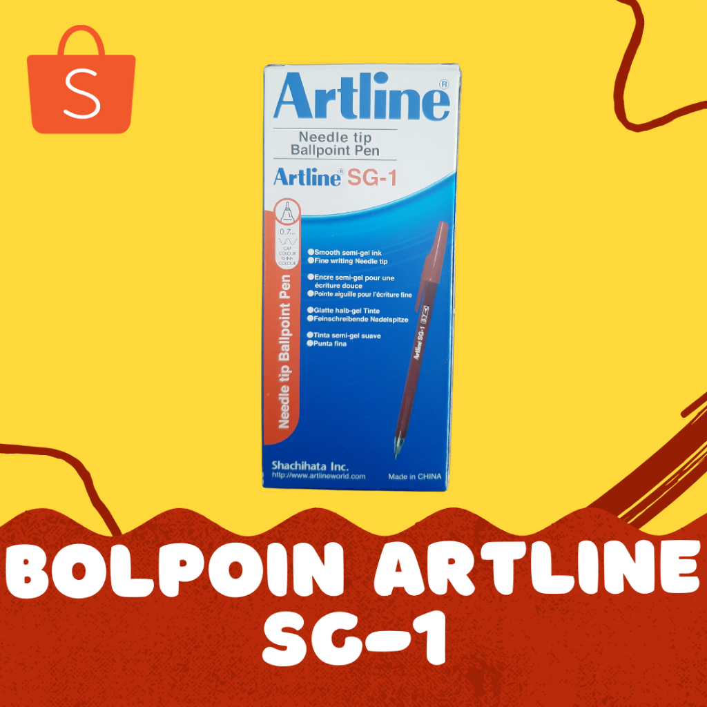 

Pulpen / Bolpoin Artline SG-1 Warna Biru, Hitam, Merah