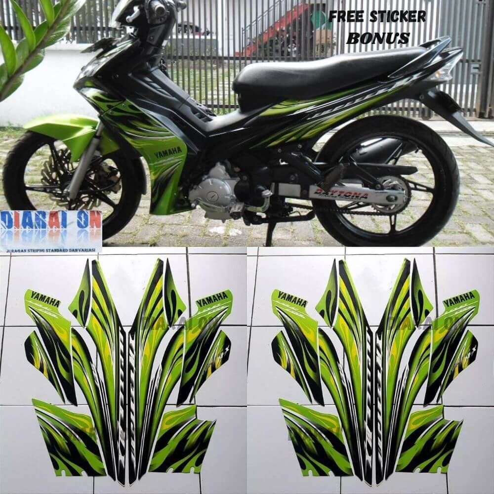 Striping Stiker Yamaha Jupiter MX 2009 Old - Jupiter MX 135 2009 2010 Lama Old Hijau Murah