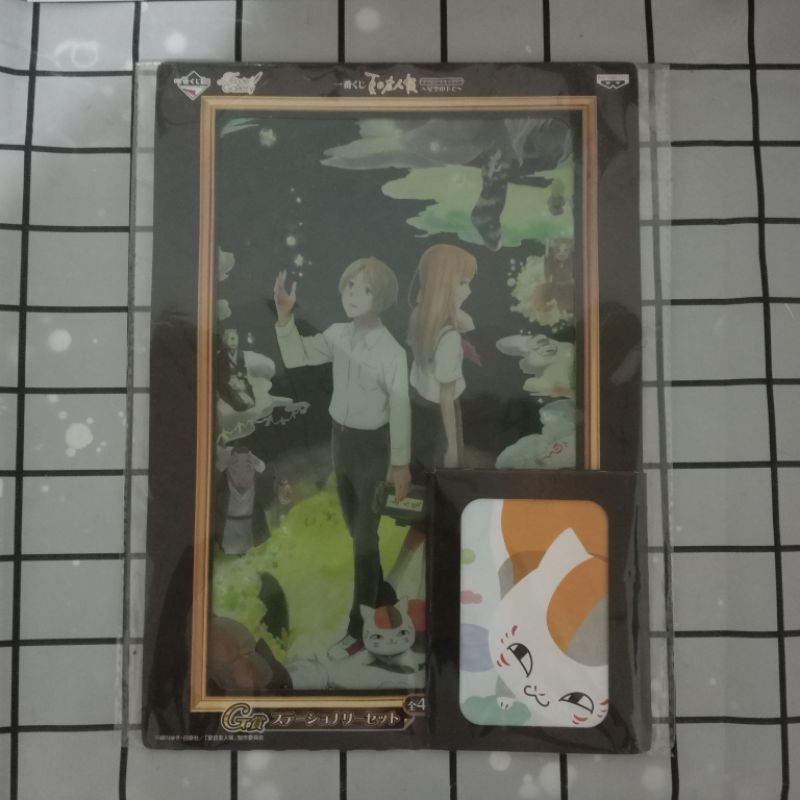 natsume yuujincho official merchandise ichiban kuji tribute gallery set clearfile note 2 postcard ny