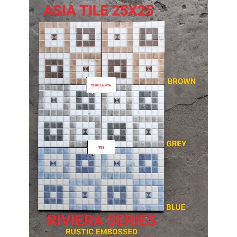 Keramik Lantai Kasar Asia Tile Riviera Series Ukuran 2525