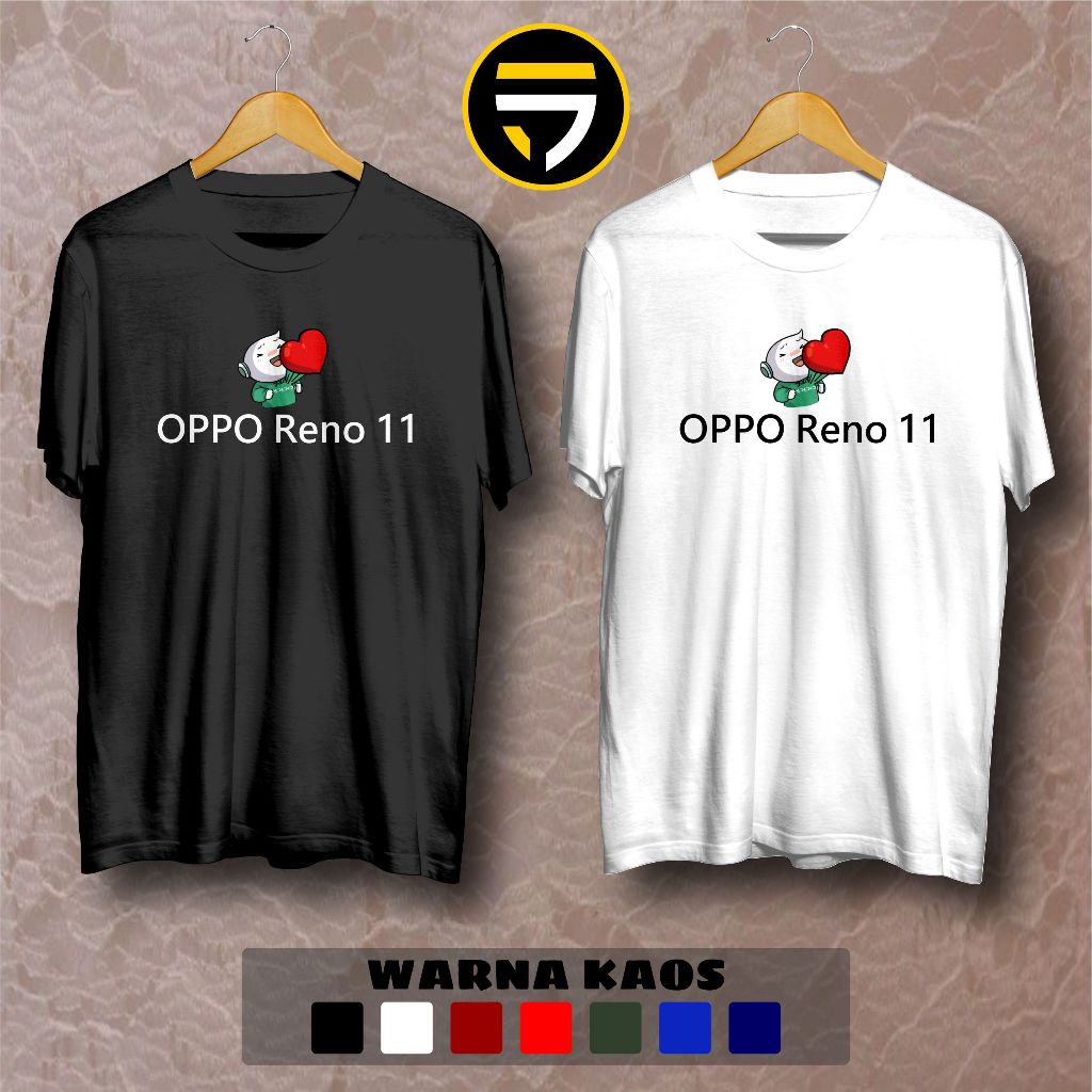 Kaos Oppo Reno 11 Logo Baju Distro