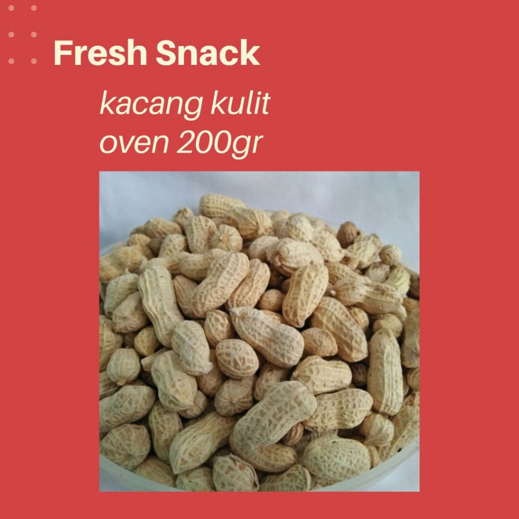 

(200gr) KACANG KULIT OVEN ASIN GURIH KILOAN | SNACK LEZAT DEPOK