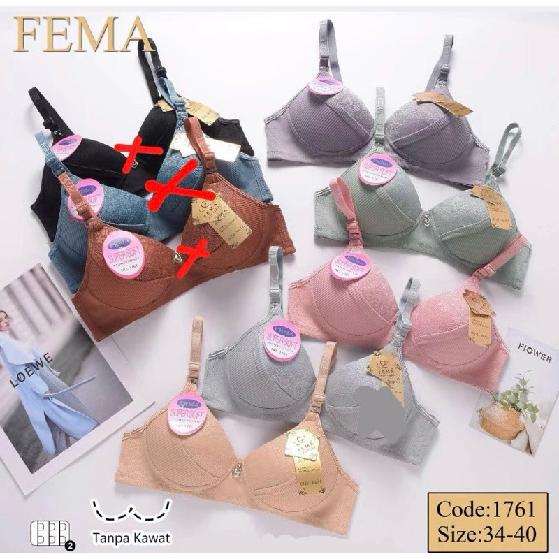 fema soft bra tanpa kawat lembut dan nyaman code 1761