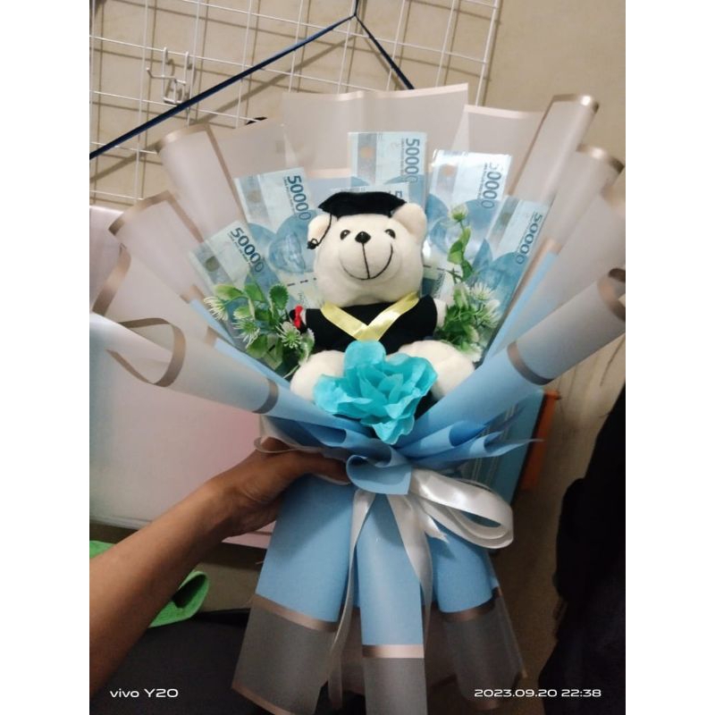 Buket boneka wisuda&uang kosongan