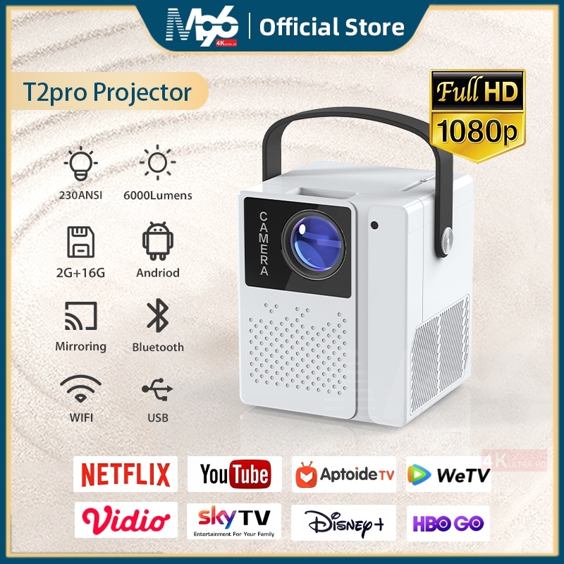 M96 Proyektor T2pro 230 ANSI Home Theater Projector Android TV Proyektor Mini Portable