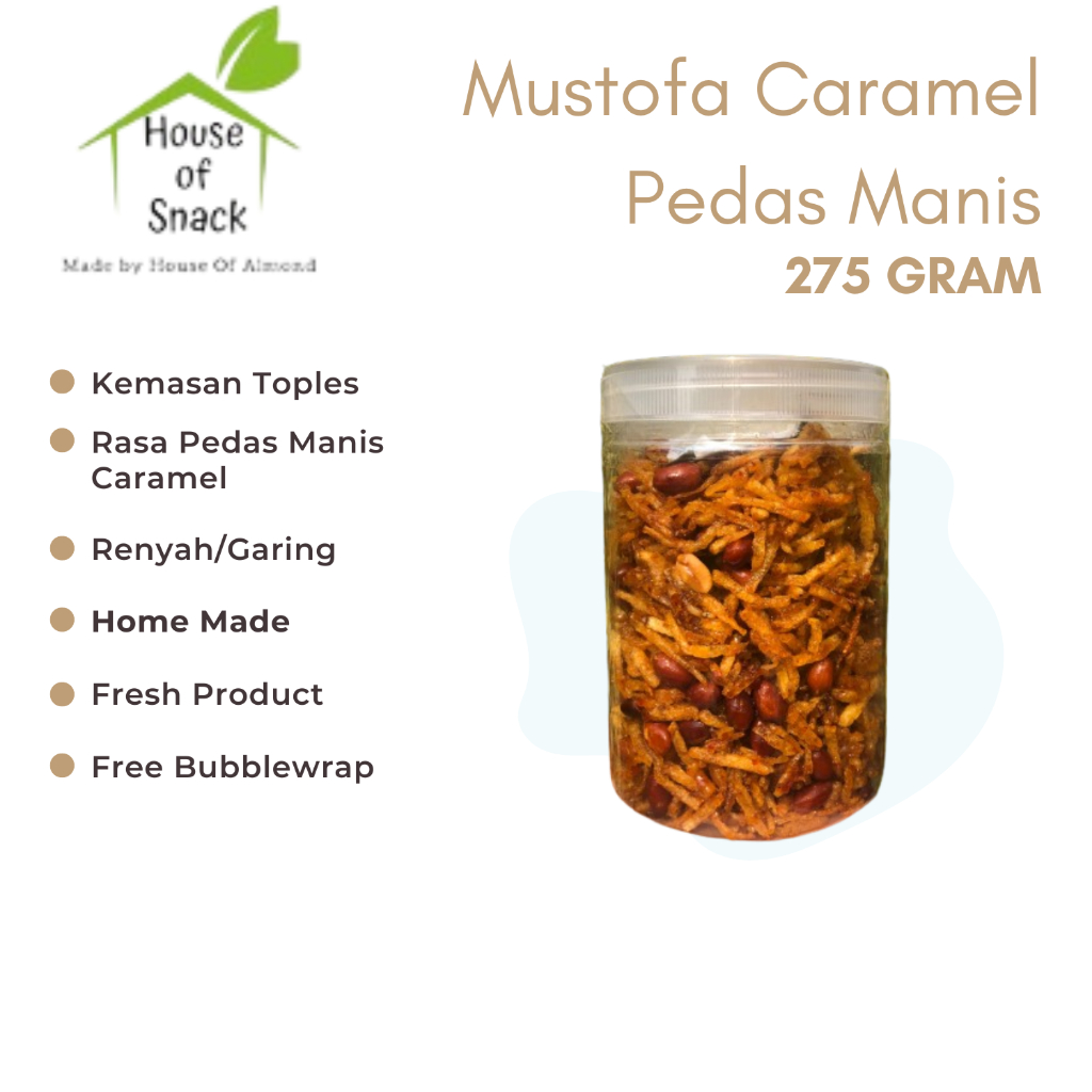 

Kentang Kering Mustofa Caramel Pedas Manis 275gr