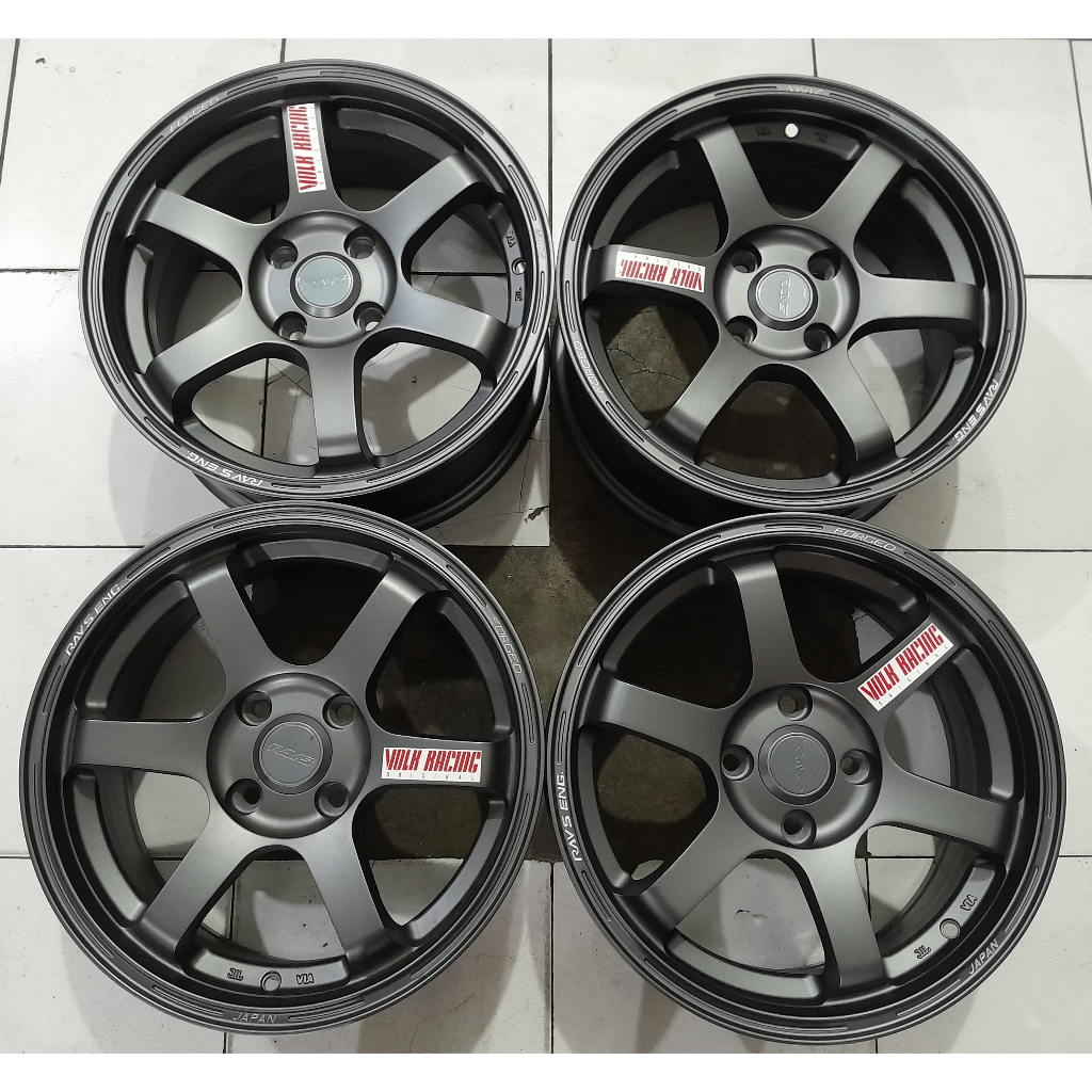 VELG MOBIL SECOND VOLK RAYS TE37 RING 15 LEBAR 6,5 PCD 4X100 BRIO AGYA SIGRA