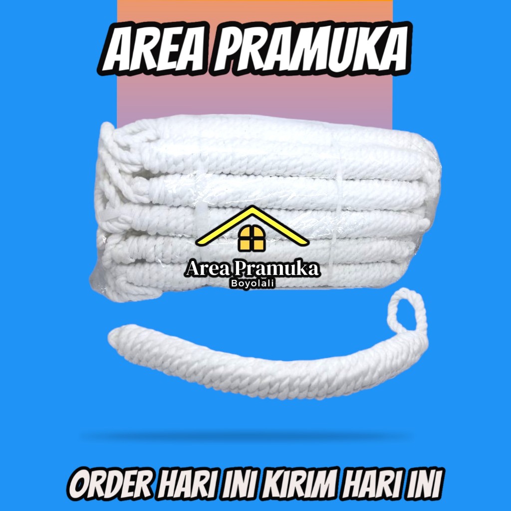 1 pack tali pramuka isi 20 biji bahan tisu / tali tenda bahan tisu / tali tambang bahan tisu