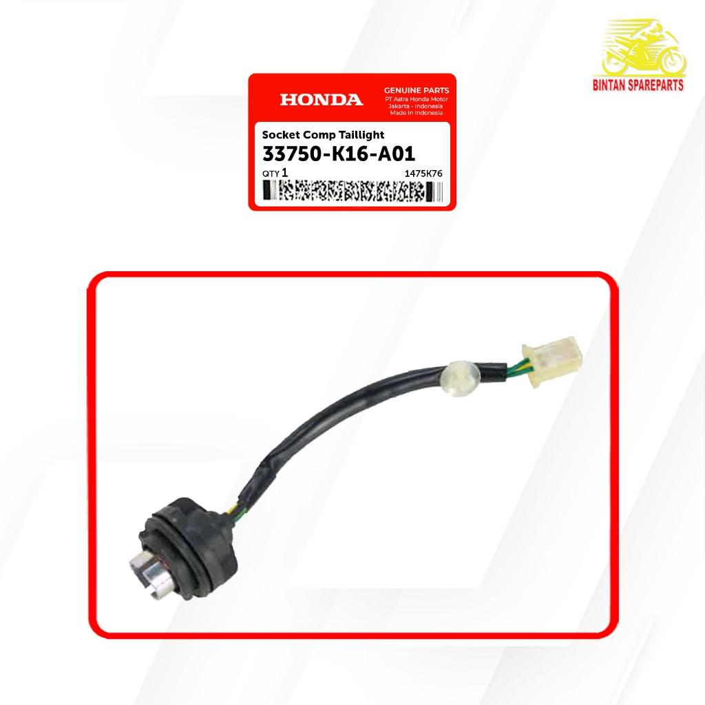 Socket Lampu Belakang Socket Comp Taillight  33750 K16 A01