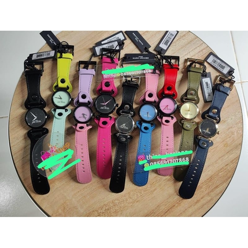 jam tangan MJ the cuff watch pink leather