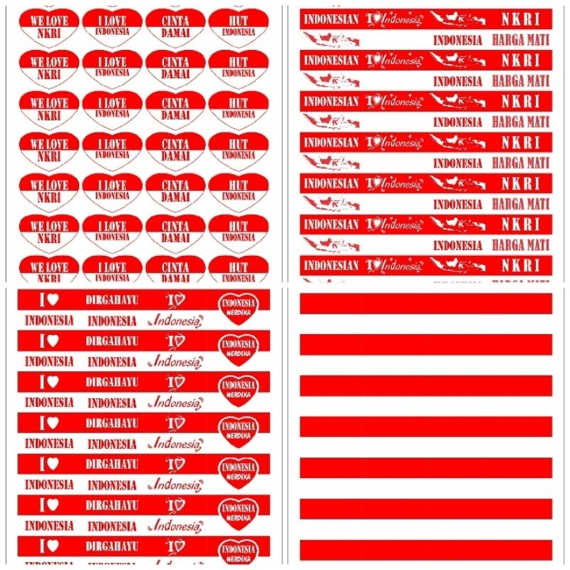 

stiker pipi merah putih agustusan isi 30 potong sudah ter cutting
