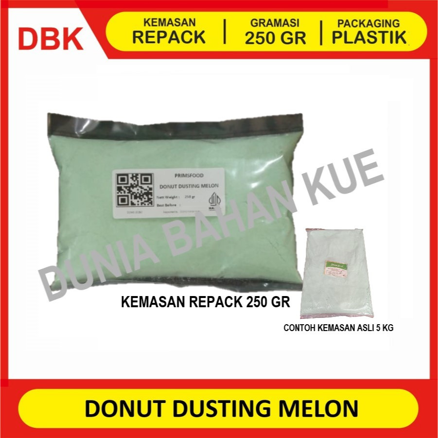 

PRIMSFOOD DONUT DUSTING GULA DONAT DINGIN MELON MINT REPACK 250 GR / GULA TABUR MELON