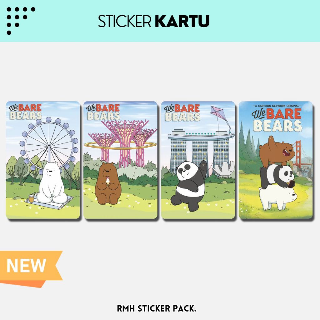 

Sticker Kartu ATM | Flazz | E-M0ney / Skin Card / Garskin Kartu || Tema We Bare Bears