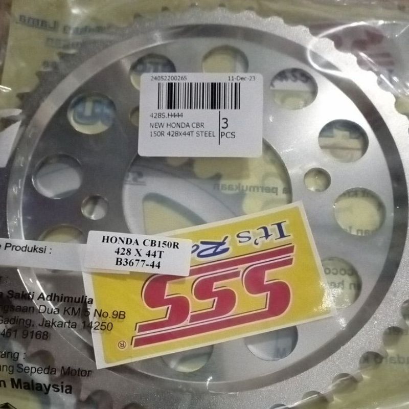 Gigi tarik SSS CB150R 428 44 6hole