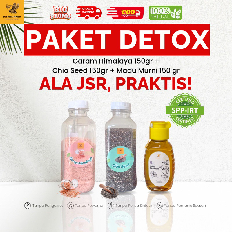 

Bundling Paket DETOX JSR dr Zaidul akbar (Chia seed, garam himalaya, madu murni 150gr)