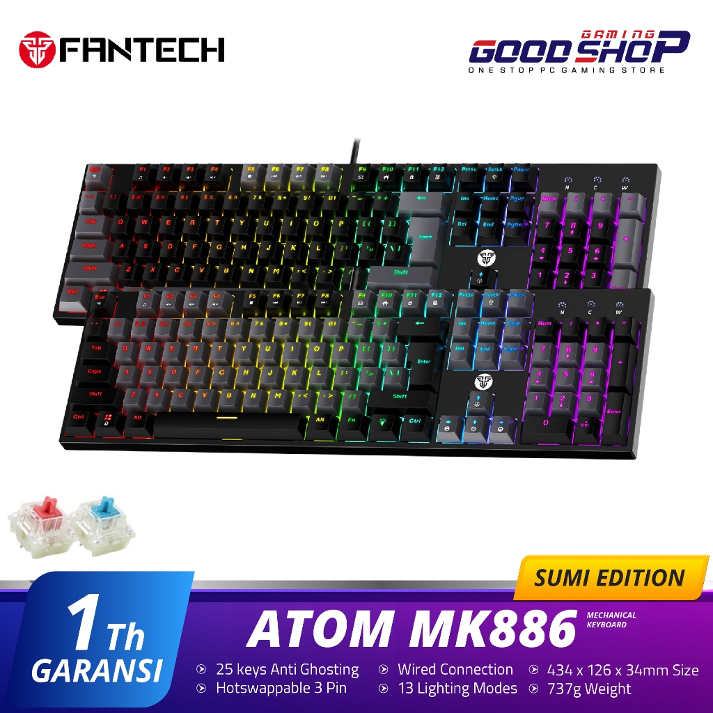 Fantech ATOM MK886 RGB Gaming Mechanical Keyboard Full Size