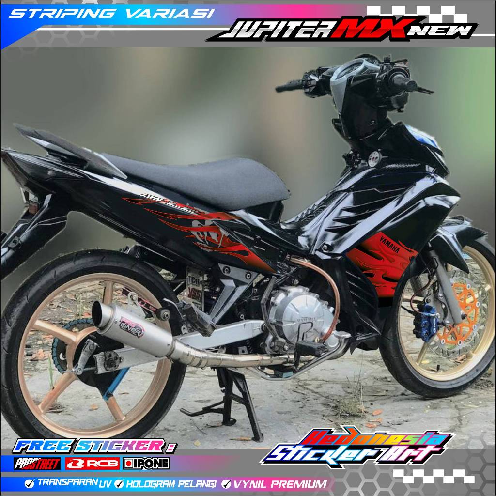 STRIPING VARIASI YAMAHA JUPITER MX 135 NEW / STICKER LIST MOTOR JUPITER MX 135 NEW